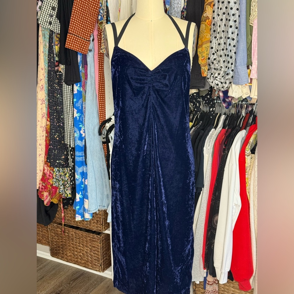 Ella Moss Crushed Velvet Halter Dress – Size Small